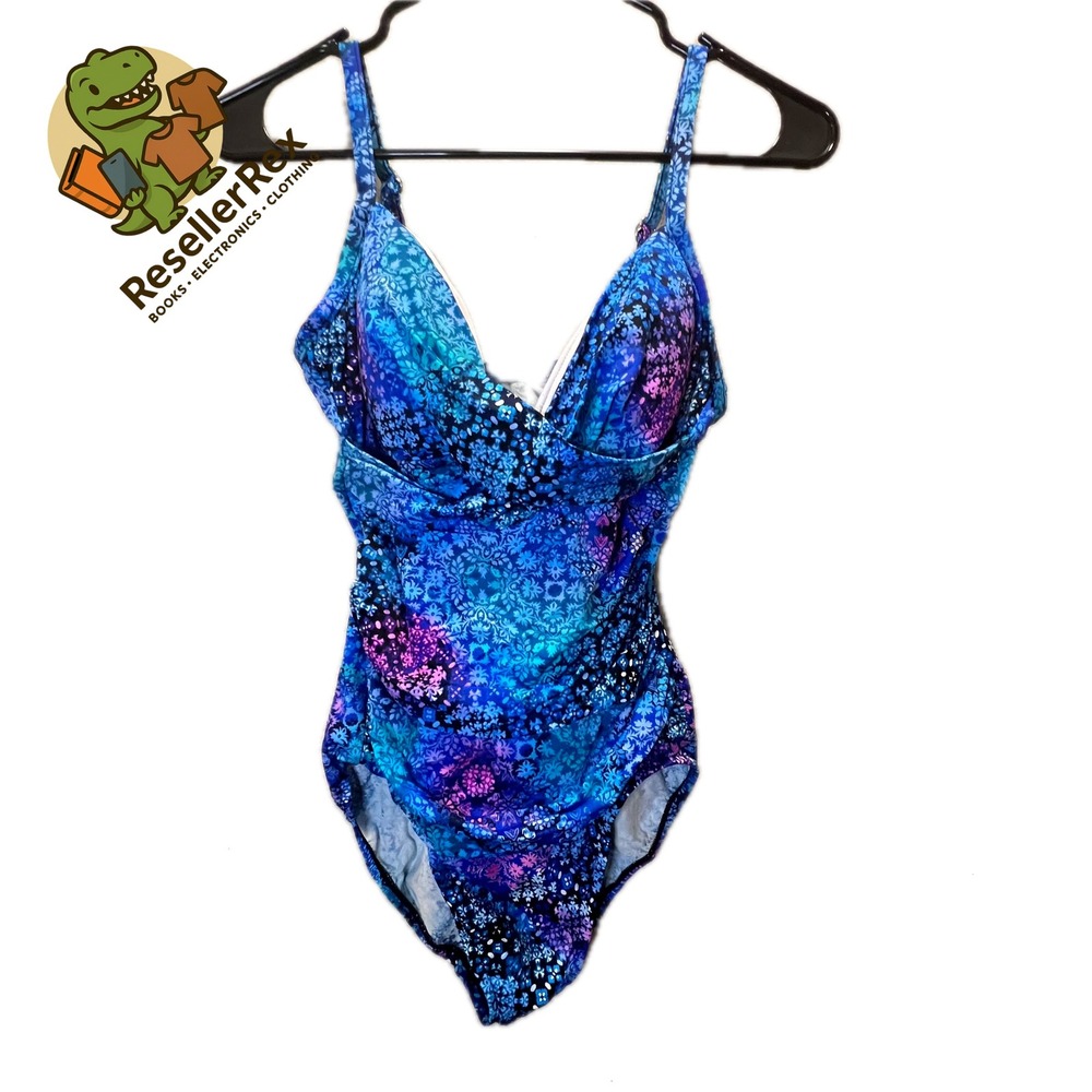 Swim‎ Solutions Craft Fair Tummy-Control One Piece Blue 2018 size 10